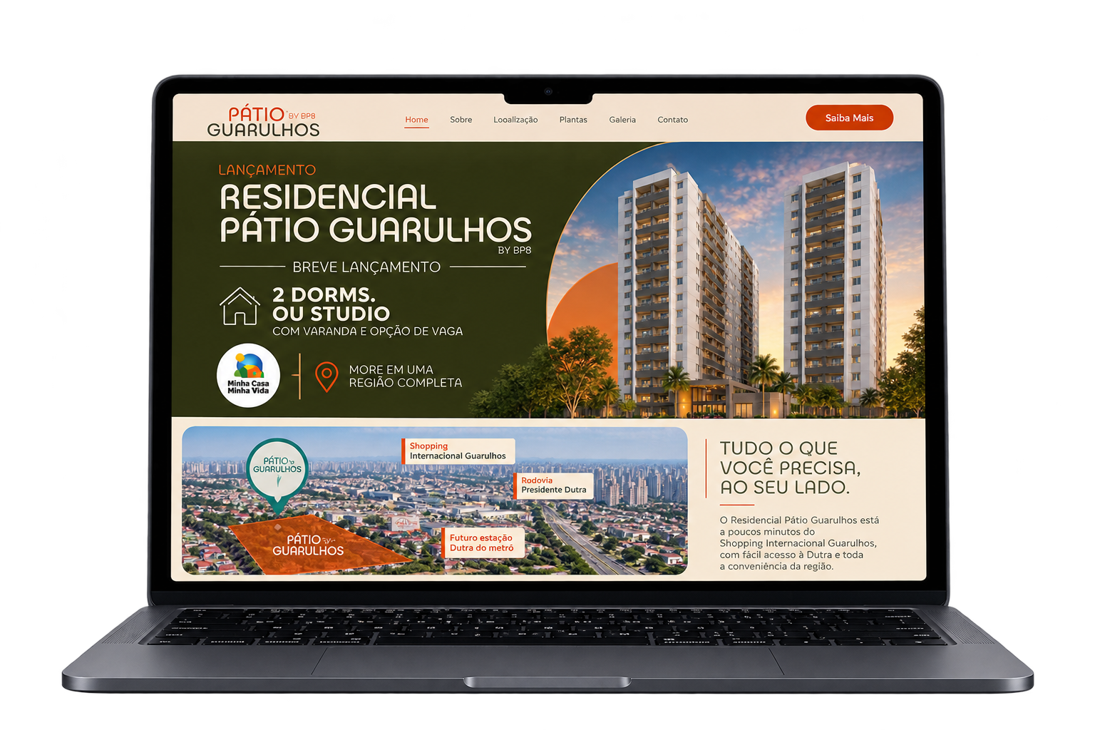 Mockup Hotsite Pátio Guarulhos